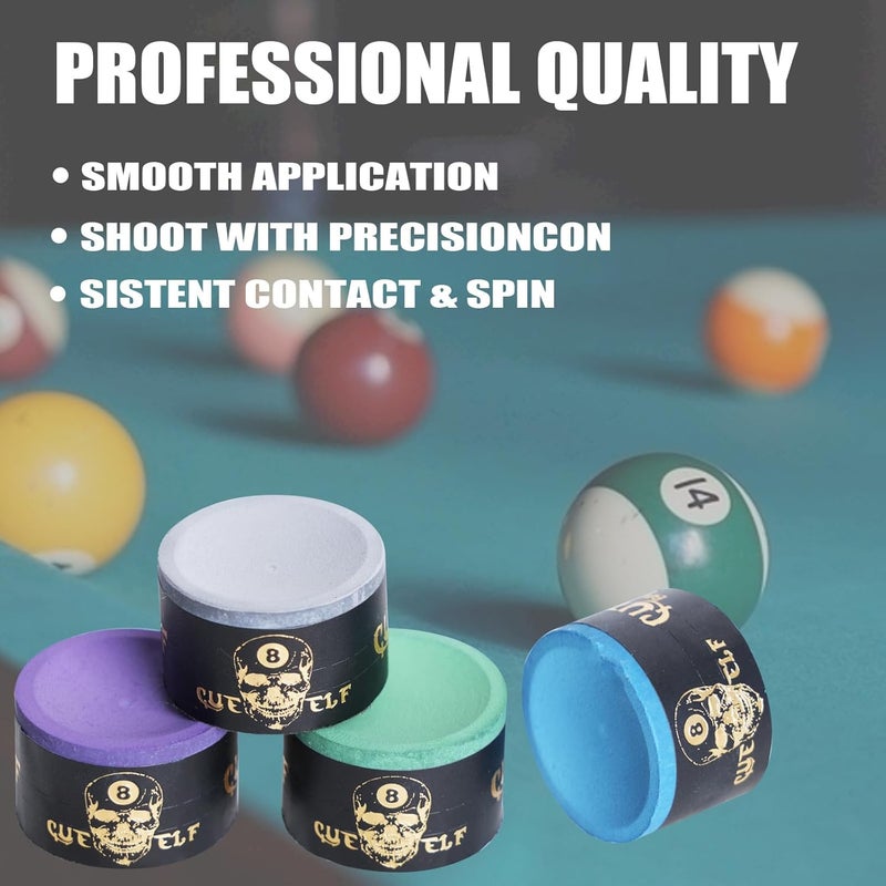 CUEELF Pool Chalk Premium Pool Cue Chalk Billiard Pool Stick Chalk Billiards Chalk-Blue,Green,Pink,Purple or Grey - Image 5